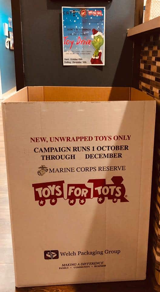 toys-for-tots-donation-box-stacey-norman-kingwood-dentist